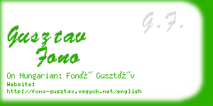 gusztav fono business card